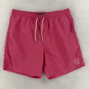 Empyre Swim‎ Shorts Mens Medium Pink Nylon Trunks Elastic Waist Quick Dry Beach